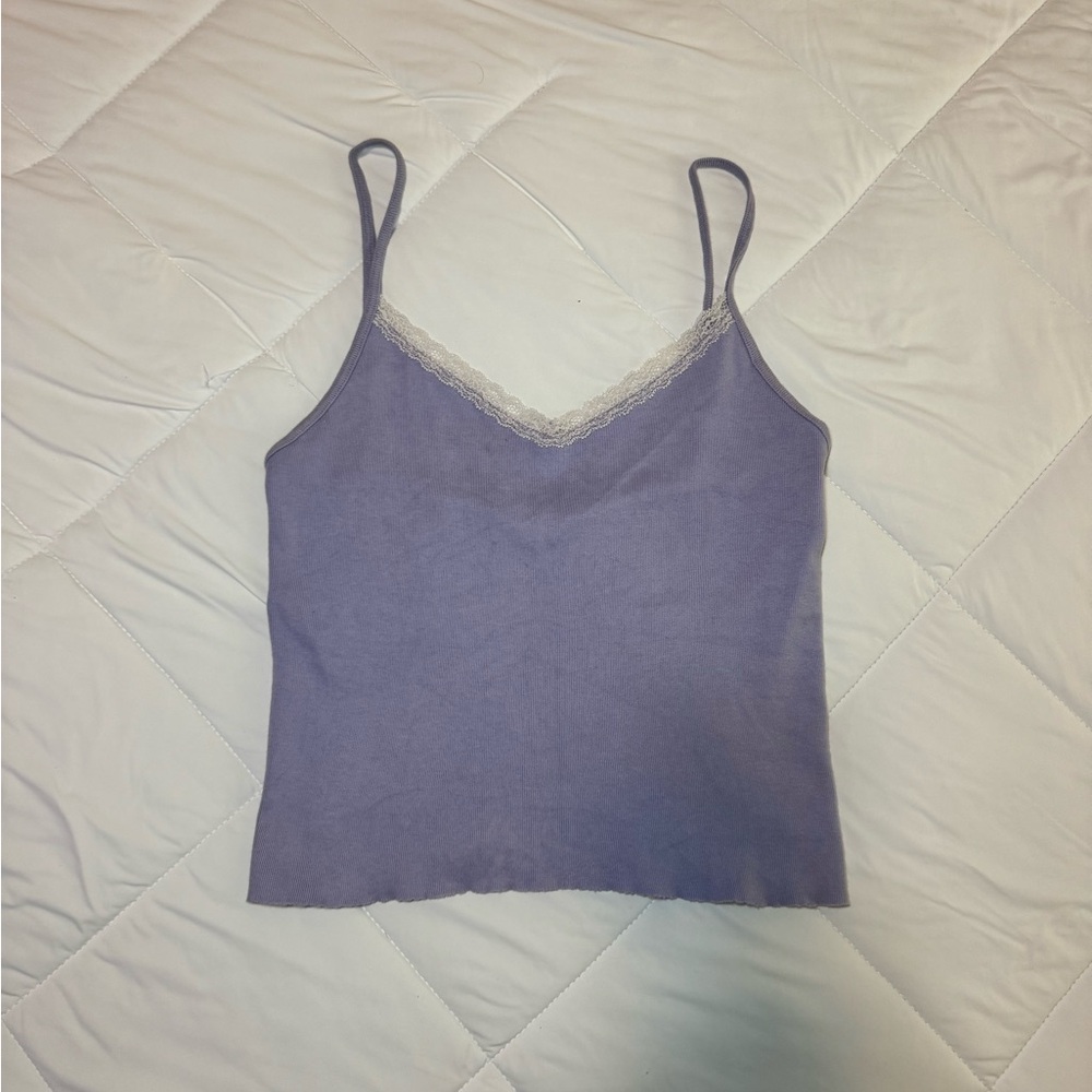 Brandy Melville Purple Lace Trim Cami Top